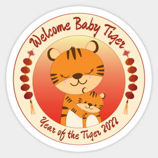 Newborn Baby in the Year of the Tiger Sticker